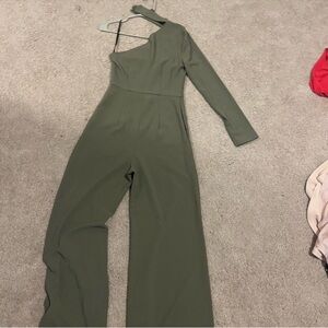 Bebe one shoulder jumpsuit